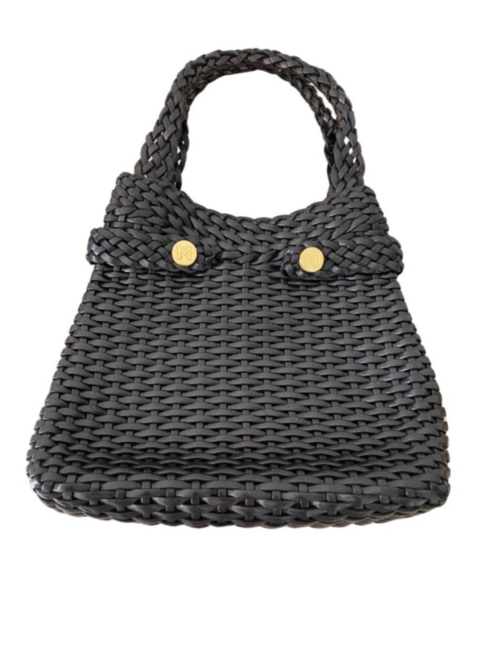 Vintage Woven Leather Bruno Magli Bag